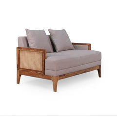 Arbor Rattan Sofa 2 Seater Textured Light Brown