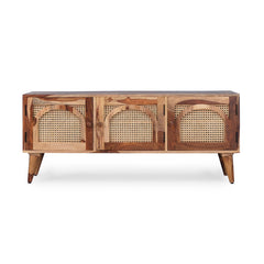 Verona Rattan Sheesham Wood TV Unit