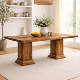 Enrico Solid Wood Six Seater Dining Table