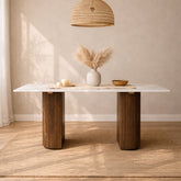 Gistel Marble Top 6 Seater Dining Table