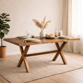 Freya Sheesham Wood Live Edge 6 Seater Dining Table