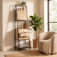 Charme Iron and Mango Wood Display Unit