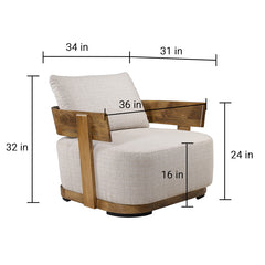 Raphael Solid Wood Arm Chair