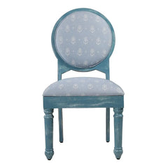Dining Chair with Blue Upholstery