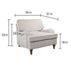 Francis Solid Wood Single Seater Sofa