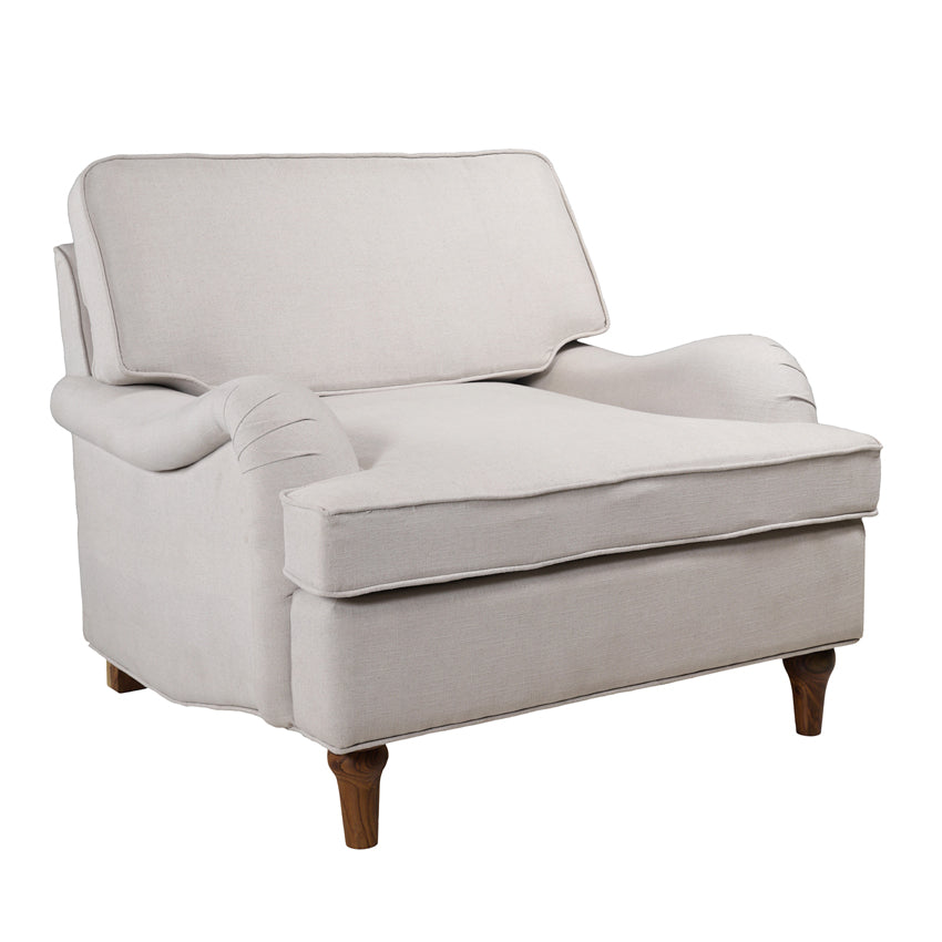 Francis Solid Wood Single Seater Sofa