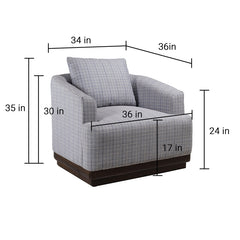 Samuel Solid Wood Single Seater Sofa