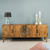 Norman Solid Wood Media Cabinet - Fabuliv