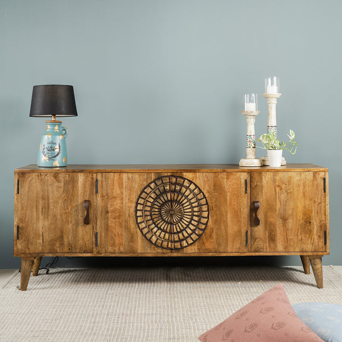 Norman Solid Wood Media Cabinet - Fabuliv