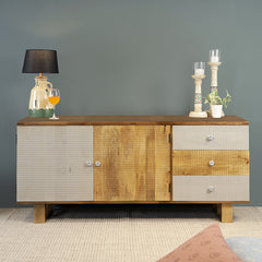Aztec Solid Wood Cabinet - Fabuliv