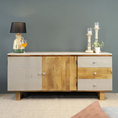 Aztec Solid Wood Cabinet - Fabuliv