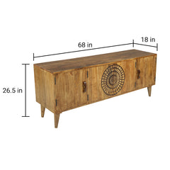 Norman Solid Wood Media Cabinet - Fabuliv