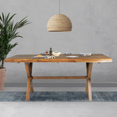 Freya Sheesham Wood Live Edge 6 Seater Dining Table
