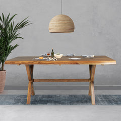 Freya Sheesham Wood Live Edge 6 Seater Dining Table