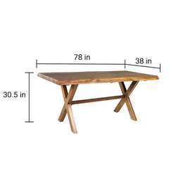 Freya Sheesham Wood Live Edge 6 Seater Dining Table