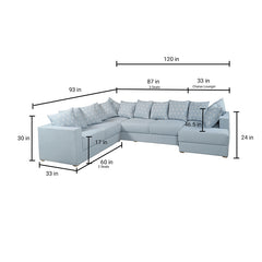 Grayson Upholstered Sofa With Chaise Sectional sofas