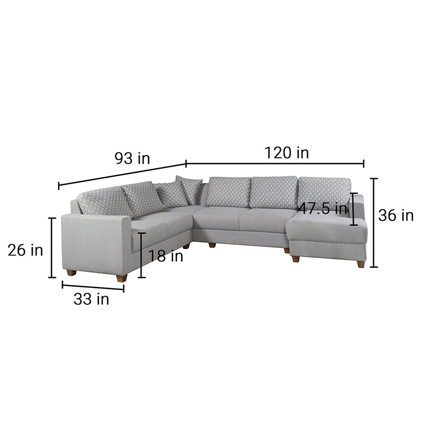Upholstered Sofa With Chaise Sectional sofa