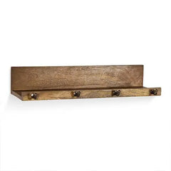 Jamie Camel Wall Shelf with Hooks