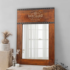 Savannah Vintage Orange Mirror L:27" X H:38"