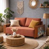 Noah Large 2 Seater Sofa with Wooden Handrest