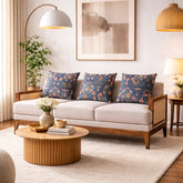 Arbor Rattan Sofa 3 Seater Textured Ivory