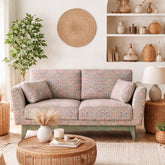 Victoria Solid Wood Two Seater Sofa with Hand Woven Upholstery