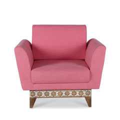 David Solid Wood Hand Carved One Seater Sofa