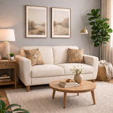 William 2 Seater Sofa in Linen Blend Fabric