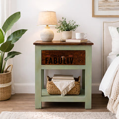 Mavis Solid Wood Bedside Table