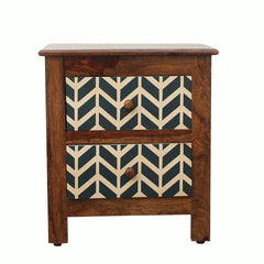 Margot Solid Wood Bedside Table with Drawers