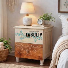 Athens Solid Wood Bedside Table with Drawers