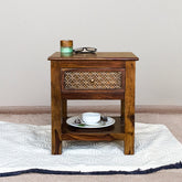 Aruba Solid Wood Bedside Table with Single Drawer