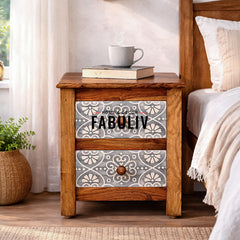 Felice Solid Wood Bedside Table