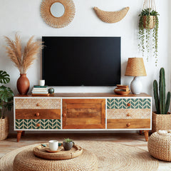 Grace Solid Wood TV Unit