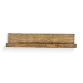Natural wooden ledge with hooks