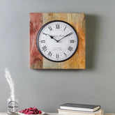 Elmira Rustic Wood 13 Square Wall Clock