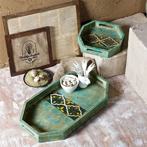 Cynthia Octagonal Set of 2 trays