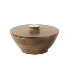 Ivory Wooden Serving Bowl