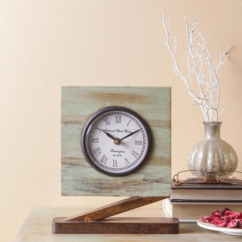 Camrose Rustic 9 Square Table Clock