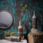 French Art Decorative Glass Bottles Set of 3