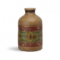 Floral Handpainted Teracotta Vase