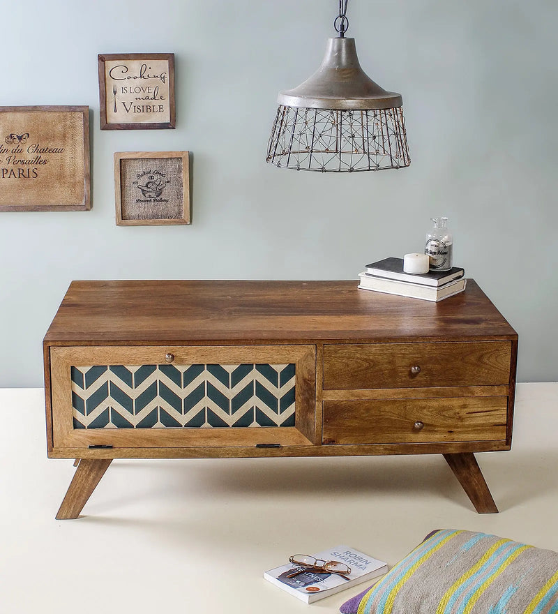 Buy Cheveron Blue Coffee Table online