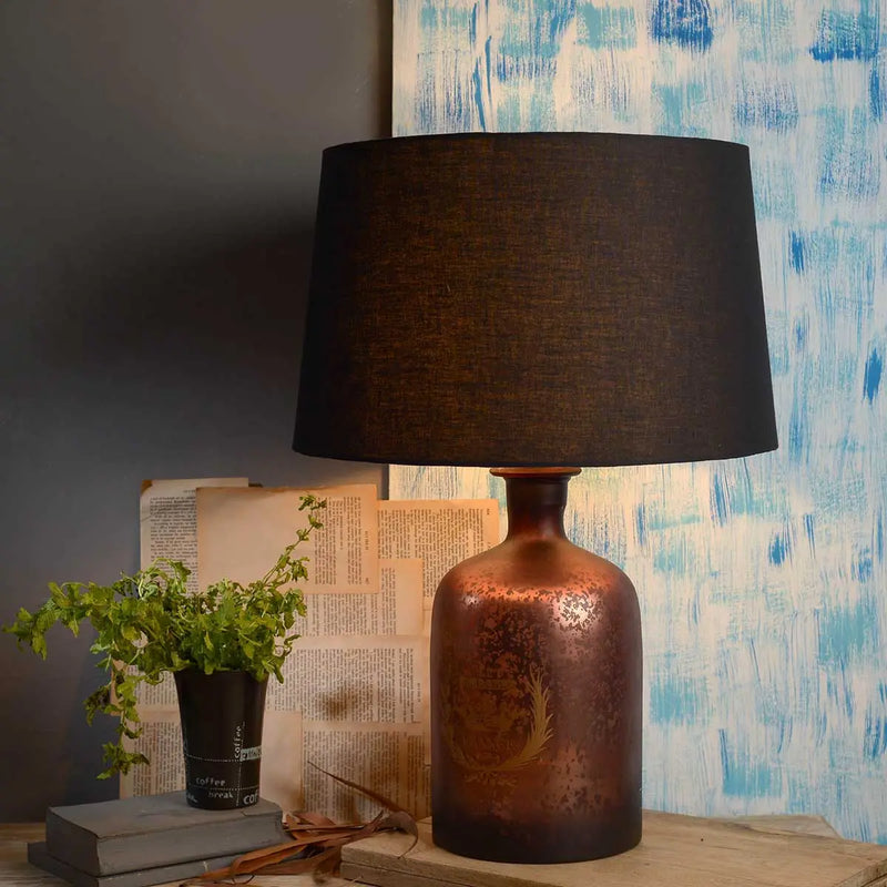 French Vintage Galvin Red Table Lamp