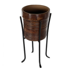 Sordello brown colour rustic vase