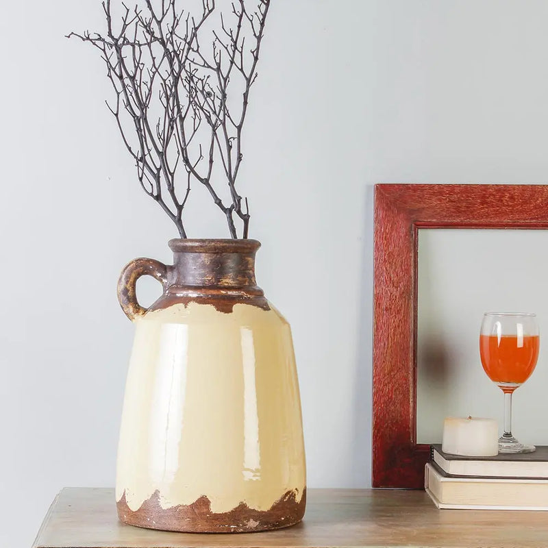 Textured Terracotta Vase