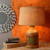 Floral Handpainted Terracotta Lamp1