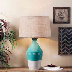 Murano Teal Tabe Lamp