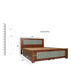 Solid Sheesham Wood Bed