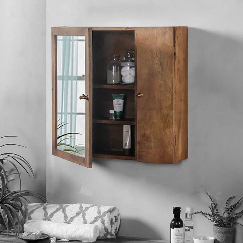 wooden bathroom cabinet