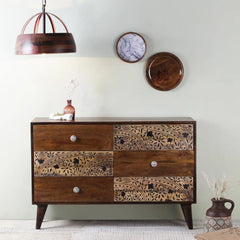 Arthur Solid Wood Hand Carved Cabinet